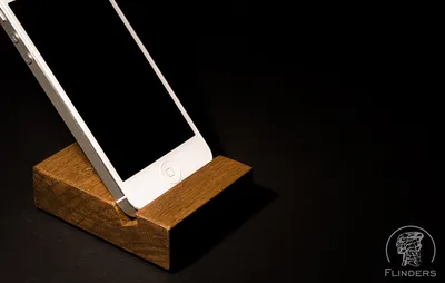 Stand for iPhone 4+5+6 <Easy> Stand for Smartphone. Brown Oak. Apple Accessories