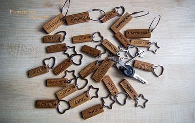 Wooden Keyсhain <TOGETHER> Personal Keychain