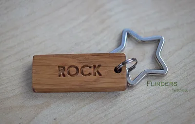 Keychain for Keys <ROCK> Wooden Keyring