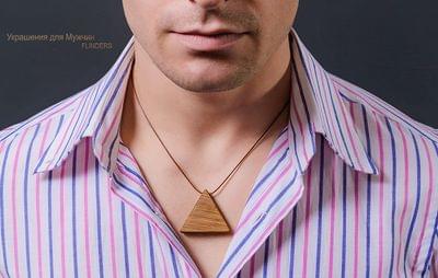 Male Pendant <Trinity Energy> Amulet for Men from Oak | Tree Pendant