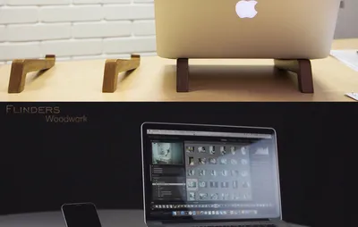 Стенд  для MacBook Pro / Air <Original>  Підставка для Apple. Морений Дуб