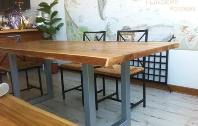 Стіл кухонний / Столовий стіл із Дерева / Дизайн Лофт