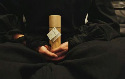 Tea packaging. Wooden Tube. Cylinder