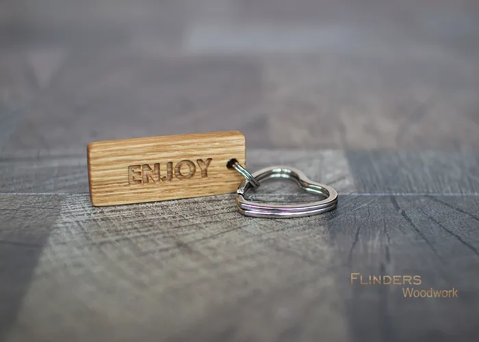 Wooden  Keychain <ENJOY> Keychain Motivator