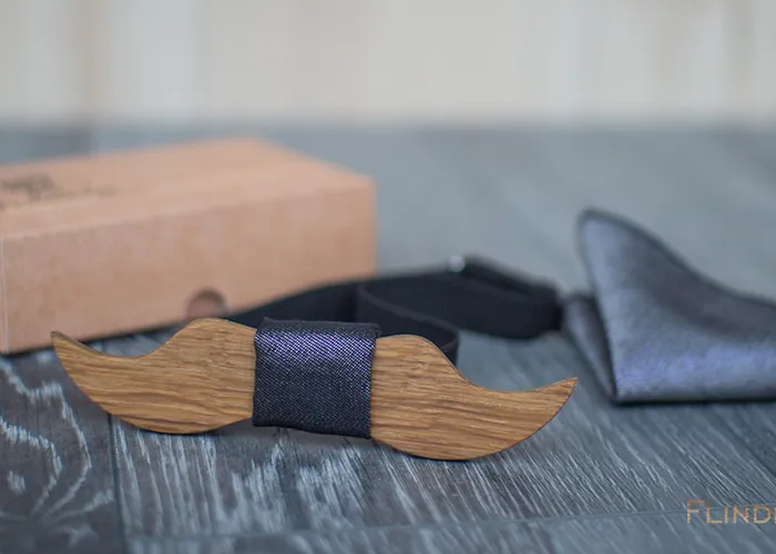 Wooden Bow Tie <DANDY> Stylish Accessories 