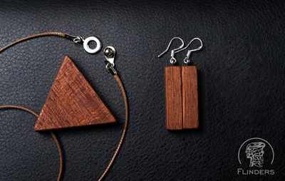 Earrings <Dryads> Red Wood | Decoration for Girls
