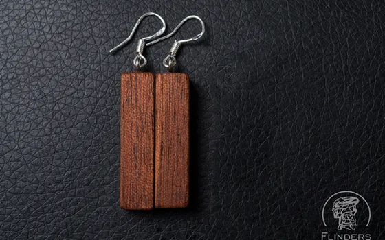 Earrings <Dryads> Red Wood | Decoration for Girls